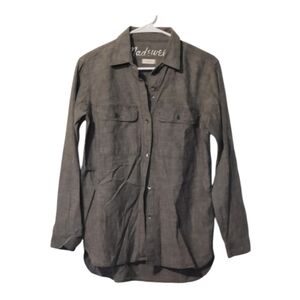Madewell Charcoal Gray Collared Button Down Shirt Size Extra Small